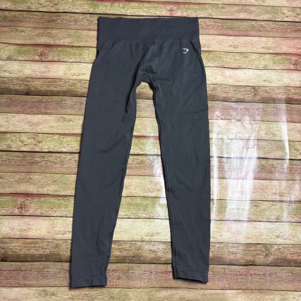 Gymshark Vital Seamless Leggings Dark Olive Green High Waisted Athletic Medium